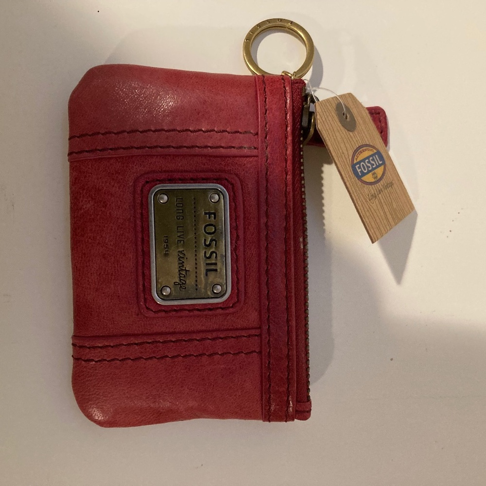 Never used Fossil zippered change purse